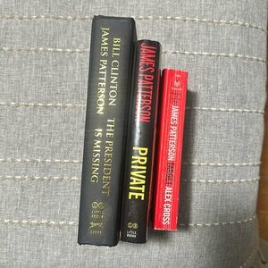 3 James Patterson books. Used/like new condition.